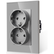 Двоен контакт  за монтаж в единична конзола СИВ