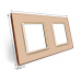 Glass Panel For Socket - Double - Gold