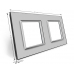 Glass Panel For Socket - Double - Gray