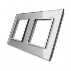 Glass Panel For Socket - Double - Gray