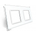 Glass Panel For Socket - Double - White