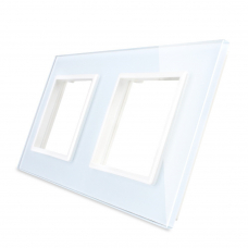 Glass Panel For Socket - Double - White