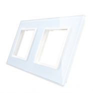 Glass Panel For Socket - Double - White