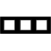 Glass Panel For Socket - Triple - Black