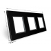 Glass Panel For Socket - Triple - Black