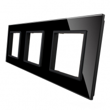 Glass Panel For Socket - Triple - Black