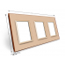 Glass Panel For Socket - Triple - Gold