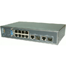 Industrial L2 Plus Managed Fast Ethernet Switch IES-2410C - 8-Port + 2 TP/SFP Gigabit Dual Media
