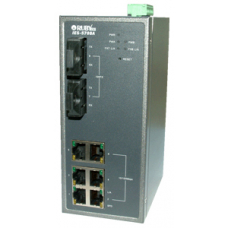 Industrial Unmanageable Fast Ethernet Switch IES-5708A - 6-Port + 2-Port Optic Fiber