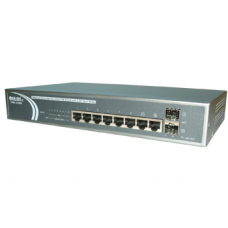 Industrial Web Smart PoE Switch IPGS-1308C - 8-Port GbE + POE + 2 SFP Dual Media