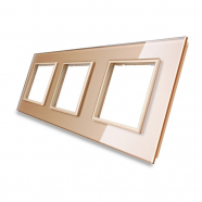 Glass Panel For Socket - Triple - Gold