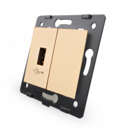 Livolo USB Socket Single Gold