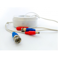 Предварително асемблиран кабел DC+BNC 18,3 метра за AHD, TVI, CVI и аналогови камери