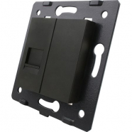 RJ45 Socket For LAN Or Phone - Whitout Glass Panel - Black