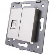 RJ45 Socket For LAN Or Phone - Whitout Glass Panel - Gray