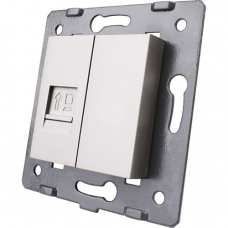 RJ45 Socket For LAN Or Phone - Whitout Glass Panel - White