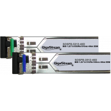 SFP Modules PACK GigaStream SOSPB-3512-40D(Tx1310) and SOSPB-5312-40D(Tx1550) 1.25 G LC Connectors DFB Laser DDM 40km