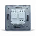 Socket With Glass Panel - Gray