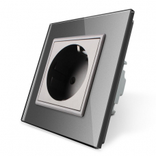 Socket With Glass Panel - Gray