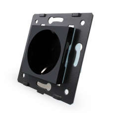 Socket Without Glass Panel - Black