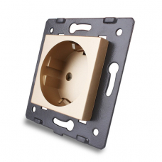 Socket Without Glass Panel - Gold