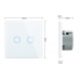 Touch Light Switch Double 2 Way - White
