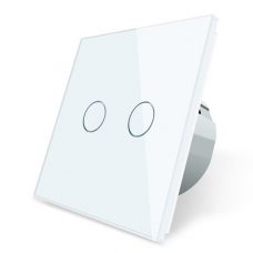 Touch Light Switch Double 2 Way - White