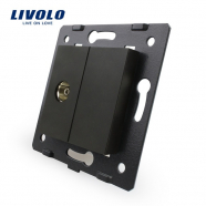 TV Socket - Without Glass Panel - Black